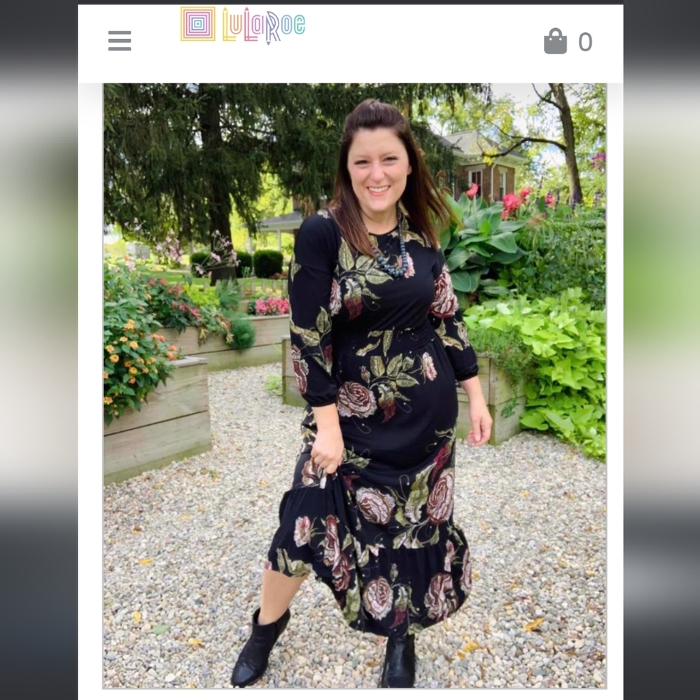 Floral Black Maxi Dress